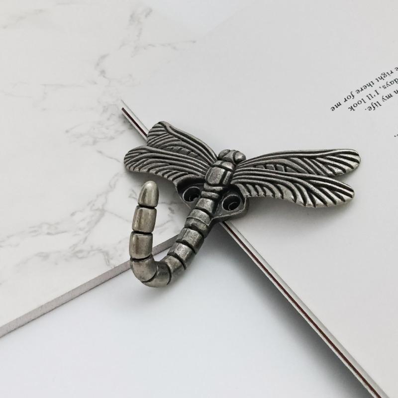 Libellen Wandhaken, Robuste Dekorative Vintage Haken für Innen Außen Universal für Mantel Handtuch Bademantel Kleidung Hüte Taschen Schlüssel