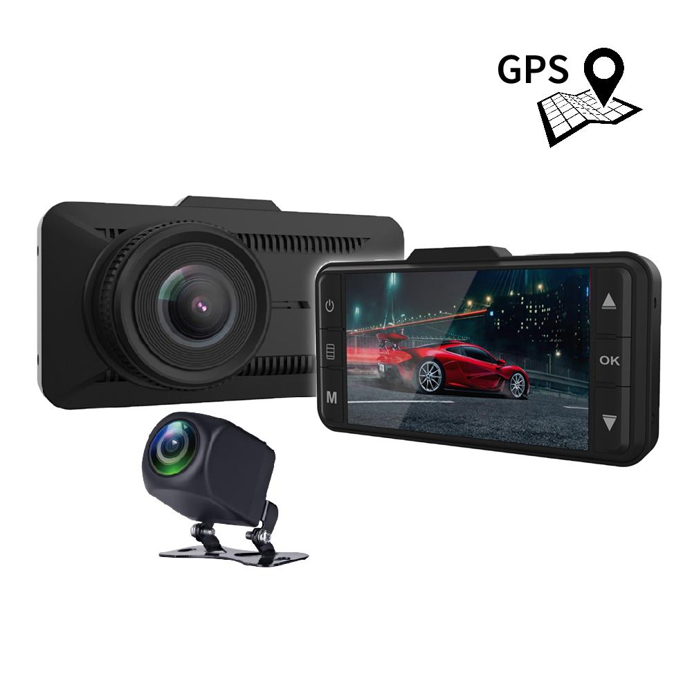 3Inch IPS Dual Lens GPS WiFi UHD 4K Car DVR Dashcam Car Camera Front Rear Super Night Vision Loop Recording Vehicle Accessories