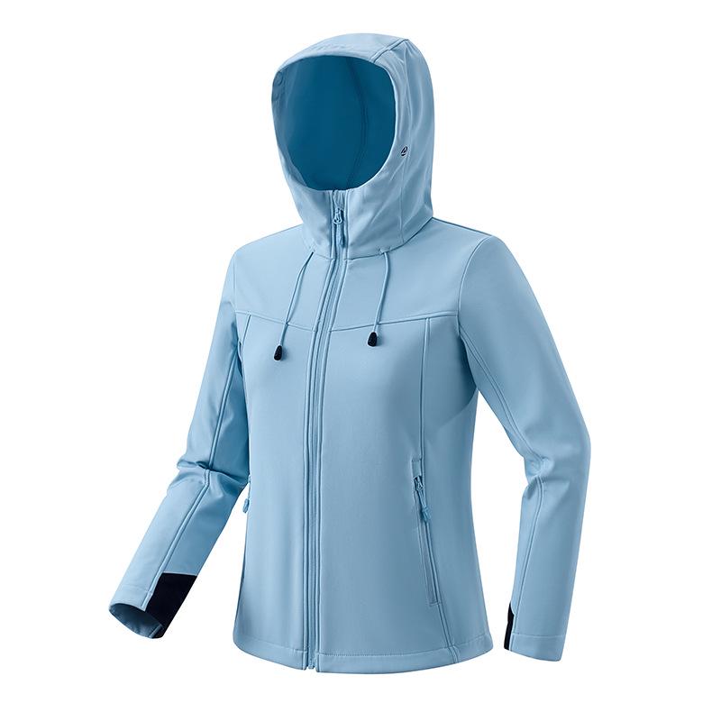 Windproof Waterproof Hooded Softshell Jacket for Outdoor Activities