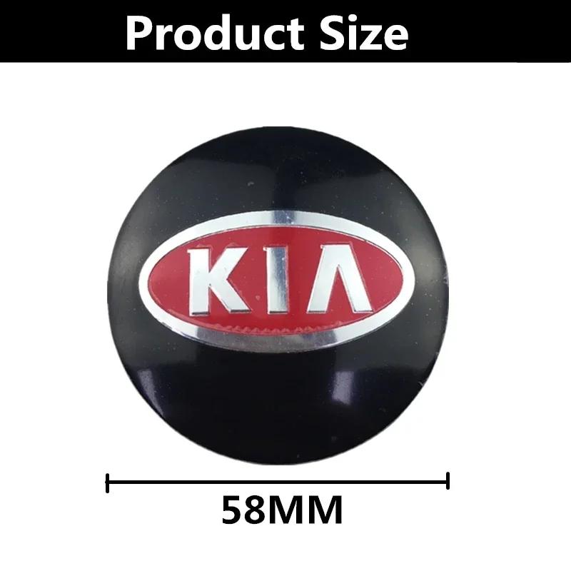 58MM Car Wheel Rim Hub Caps Covers for KIA Ceed Forte Optoma Picanto Rio K3 K5 K9 Soul Venga Picanto Optoma Forte Carens Mohave