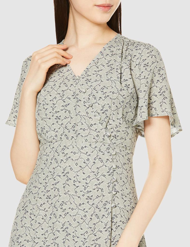 FRAY Print Flare MNT 1 I.D. Women's Cache-Coeur Dress, FWFO211901,