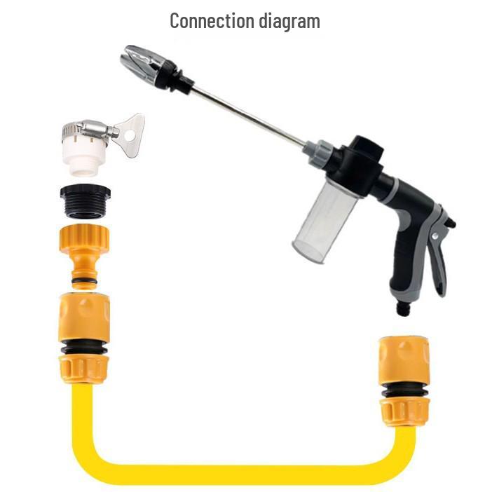 T8 Multi-functional High-Pressure Car Wash Foam Pot Gun with Extended Rod
