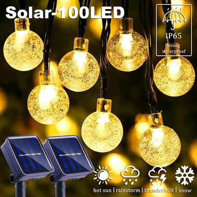 100 LED Solar Light Outdoor IP65 Waterproof String Fairy Lamps Solar Garden Garlands Christmas Decoration