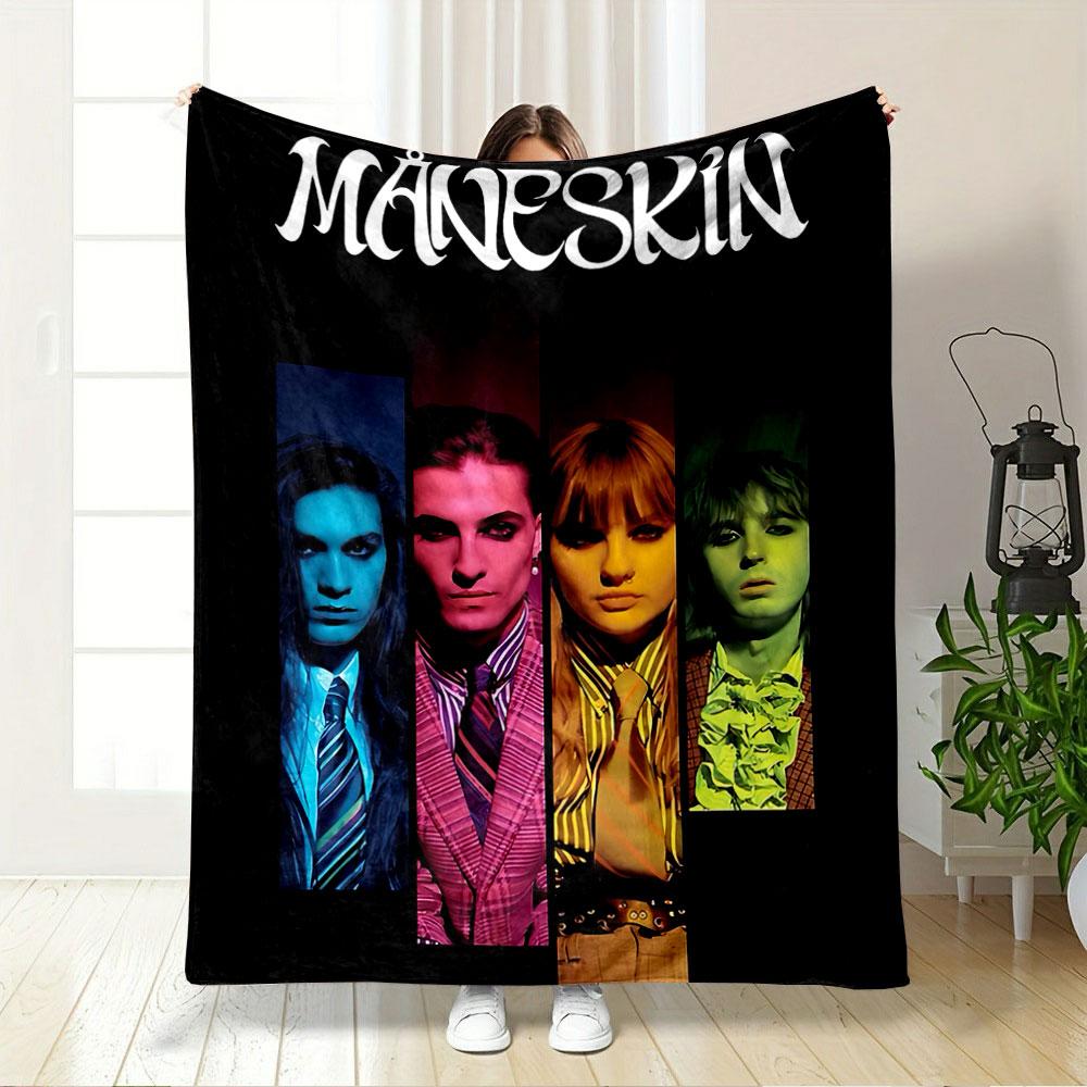 Colorful Portrait Design Blanket for All Seasons Blanket Lunch Break Throw Gift