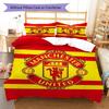 Man Utd Bedding Quilt Set Quilt Cover Pillowcase Home Decoration Birthday Gift (1 * Duvet Cover + 2 * Pillowcase, Without Core)
