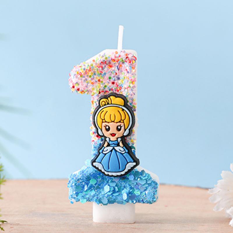 

New Little Princess Birthday Number Candles - Cute Cake Decorations for First Birthday Party