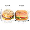 Realistic Beef Burger Model Soft PU Food Simulation Model Creative Fake Bread  Shop Window Display