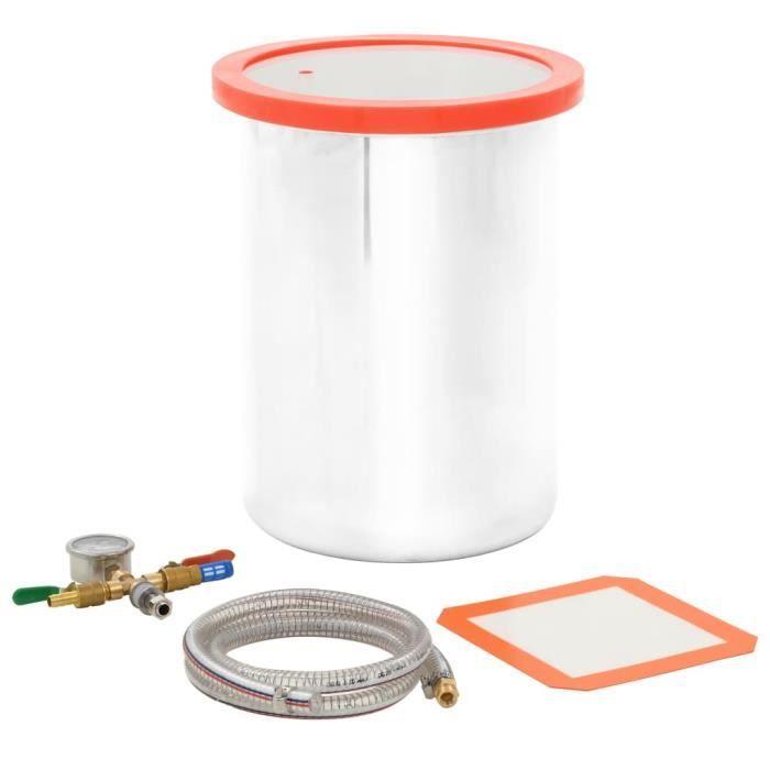Chambre sous vide - vidaXL - 22,7 L - Acier inoxydable - Couvercle acrylique - Électrique