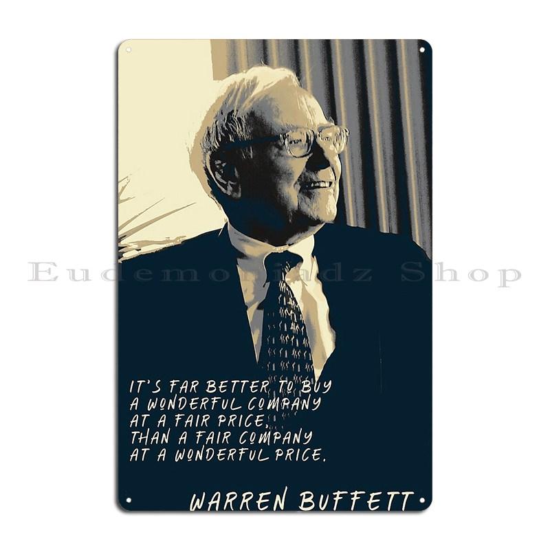 Warren Buffett Charlie Munger inspirational Quotes self improvement Metal Plaque Retro Cave Garage Mural Tin Sign Poster 20x30cm