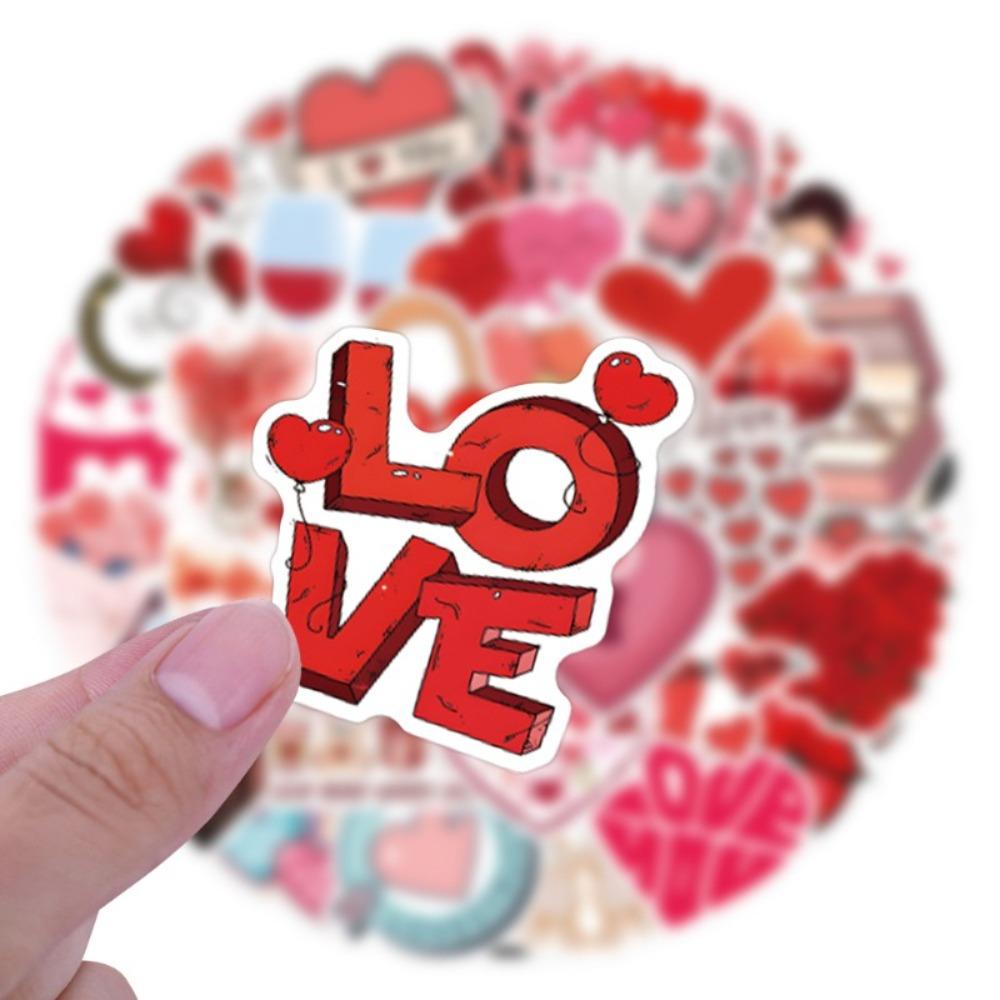 57Pcs Couple Love Graffiti Stickers Suitcase Water Cup Stationery Mobile Phone Scooter Laptop Refrigerator Decoration Diy Decals