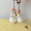 Cute Flocking Kitten Keychain Pendant Lanyard Phone Chain Lovely Animal Cat Backpack Charm Girl Bag Hanging Ornament Couple Gift