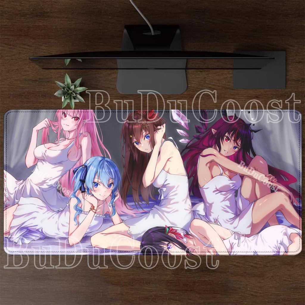 VTuber Hoshimachi Suisei Hololive Mousepad Overlock Keyboard Office Mouse Pad Computer Non-slip HD Printing Anime Girl Desk Mat