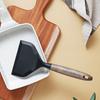 Katewaltz Easysilly Lunoa Egg Roll Turner with Wood Handle and Silicone Cooking Utensils