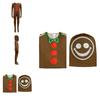 Kids Gingerbread Man Jumpsuit For Christmas Role Play Cosplay Unisex Festive Costume