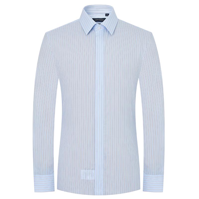 

Мужская полосатая деловая официальная рубашка Baoxiniao EBC251004S 40 (175/92A)