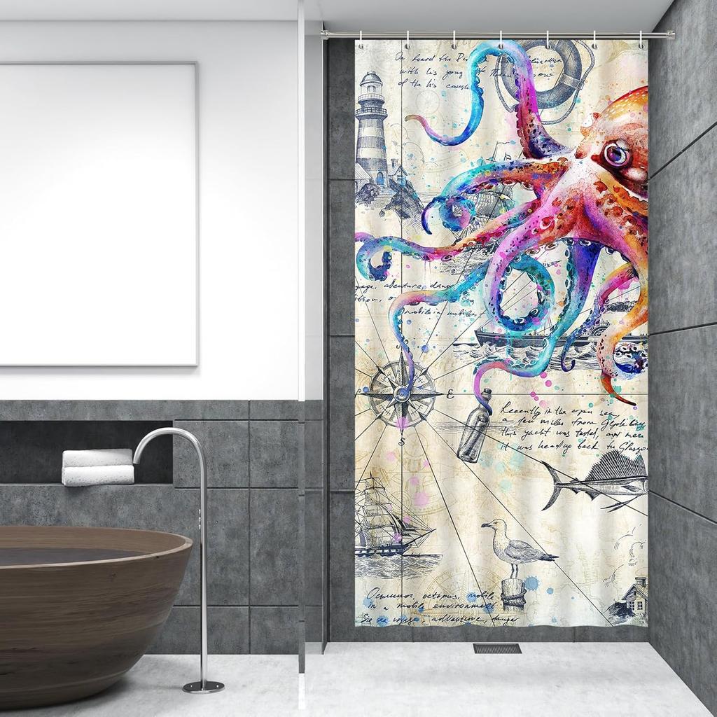 Funny Shower Curtains, Cool Dog Shower Curtain, Fun Pet Puppy Waterproof Shower Curtains with Hooks for Bathroom Decor, Dog