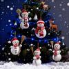 5Pcs Christmas Snowman Ornaments 2D Acrylic Snowman Pendants Cute Cartoon Snowman Decoration for Christmas Tree Mantel Backpack Car Interior