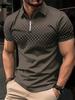 Simple Pattern Print Classic Fashion Men's Clothing Men's Short Sleeve T-shirt Striped Print Mens Polo Shirts Street Men's Polo