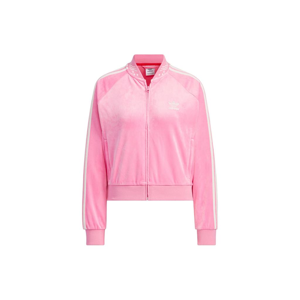 Adidas Originals X Feifei Ruan FW23 Classic Retro Velvet Track Jacket Women Outerwear Pink IX4223