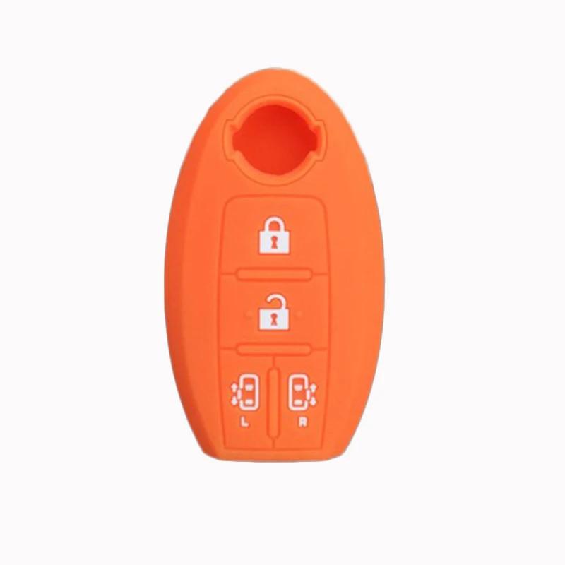 

Silicone car key cover case for nissan note qashqai j10 Altima juke x-trail tiida almera Serena Elgrand Quest C26 NV200 MPV key помаранчевий
