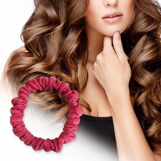 1 Set Heatless Curling Iron Good Curls Harmless Wave Forming Simple Operation Excellent Flexibility Hairstyle Fixing Bouncy 2-in-1 Hair Curler Face