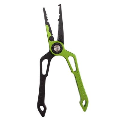 Zange Fischfangzange Geflochtene Angelschnur Schneider Hakenentferner Ringöffner Fischerei-Multitool mit Scheide Spiralkordel