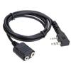 1m 2-Pin K Type Extender Cord Wire Replacement Ham Radio Accessory for Baofeng UV-5R 888S Microphone Headset Mic Cable