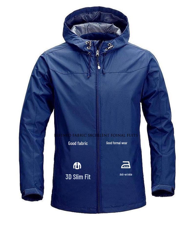 Men's Spring & Autumn Windproof Rainproof Hooded Outdoor Sports Jacket
