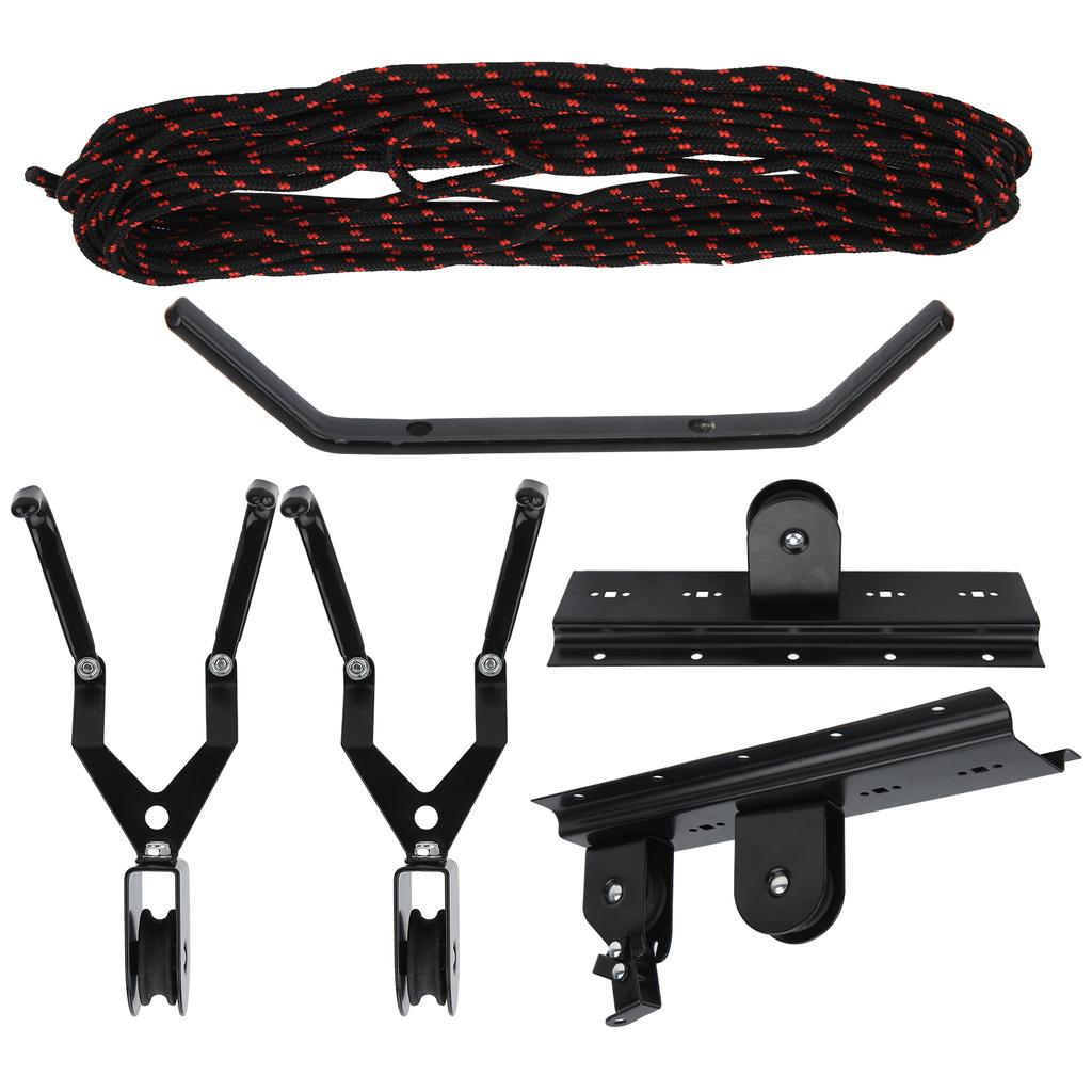 Bike Ceiling Hanger Lift Cargo Bicycle Storage Wall Mount Hook Roof Hoist Pulley Rack