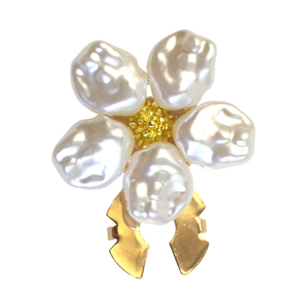 Jeweled Button Covers Faux Pearl Alloy Flower Elegant Home Supplies Decorative Button Covers For Formal Banquet Occasions