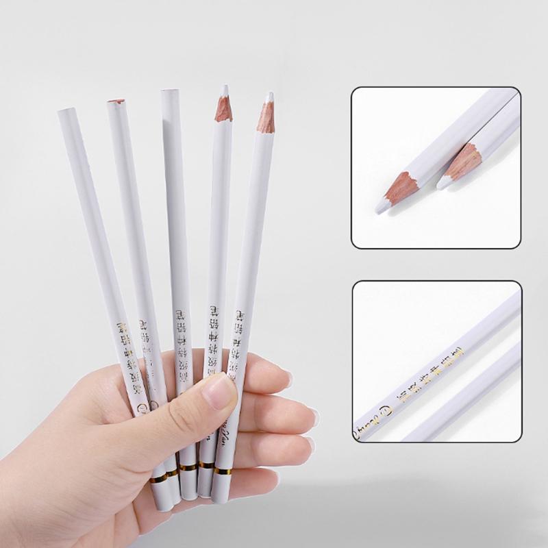 Nail  Picker Point Drill Pen White Crayon Bold Refill Self Adhesive Diy Nail Art Tool White Wax Pencil For Manicure