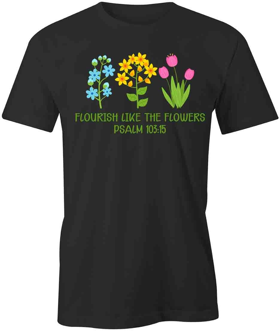 FLORSH LIKE FLOWERS TShirt Tee Short-Sleeved Cotton CLOTHING PLANTS S1BCA64 S