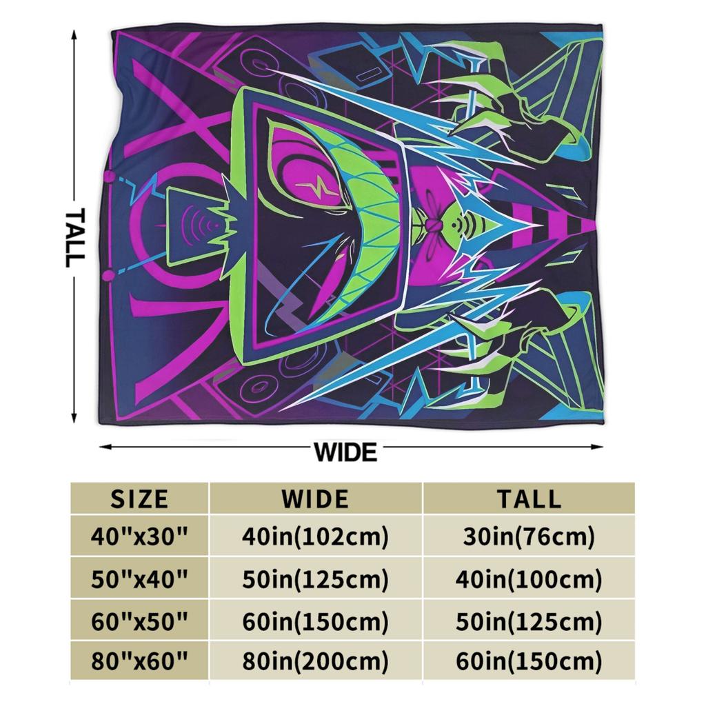 VOX H-Hazbin Hotel Alastor Game Blanket  Super Warm Throw Blanket for Living Room Decorative Graphic Bedspread Sofa Bed Cover