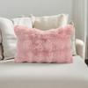 Nordic Modern Rabbit Plush Cushion Cover - Luxury Fur-like Texture, Square Sofa Cushion
