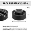 2 PCS Jack Pads, Trolley Floor Jack Disk Rubber Pad Extension for Pinch Weld Side, Universal Slotted Frame Rail Pinch Welds Protector for Floor