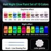 58ML Fluorescent Acrylic Pigment Luminous Pigment Glow in Dark Hand Painted Festival Party Wall Light Absorbing Pigment DIY