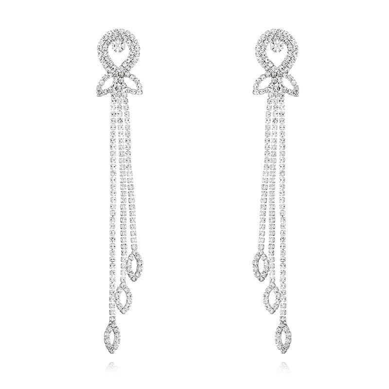 Cross-Border Hot Sale Full Horse Tassel Earrings Ear Studs Claw Chain Eardrop Factory Cheap  E720