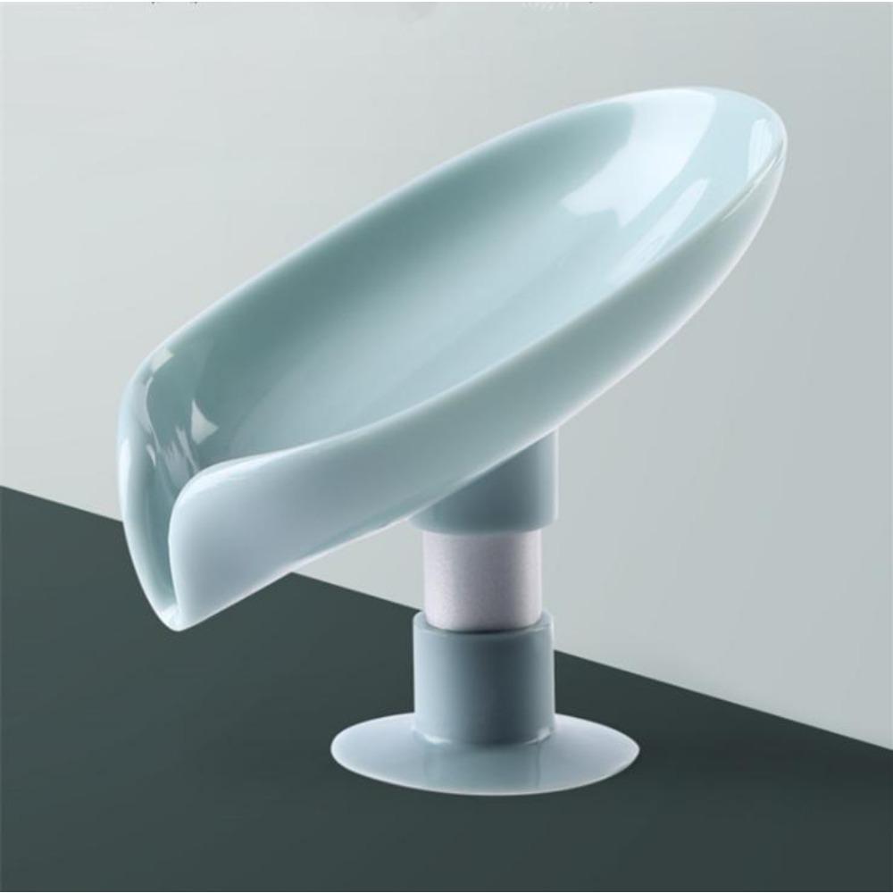 1PC Creative Flaky Perforated Soap Box Self-Standing Suction Cup Draining Bathroom Soap Storage Laundry Rack Soap Box