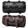 SHELKSBAG 2025 New Universal Motorcycle Saddlebags Bikers Punk Retro Pu Leather Front Fork Tool Daily Storage Hanging Bag