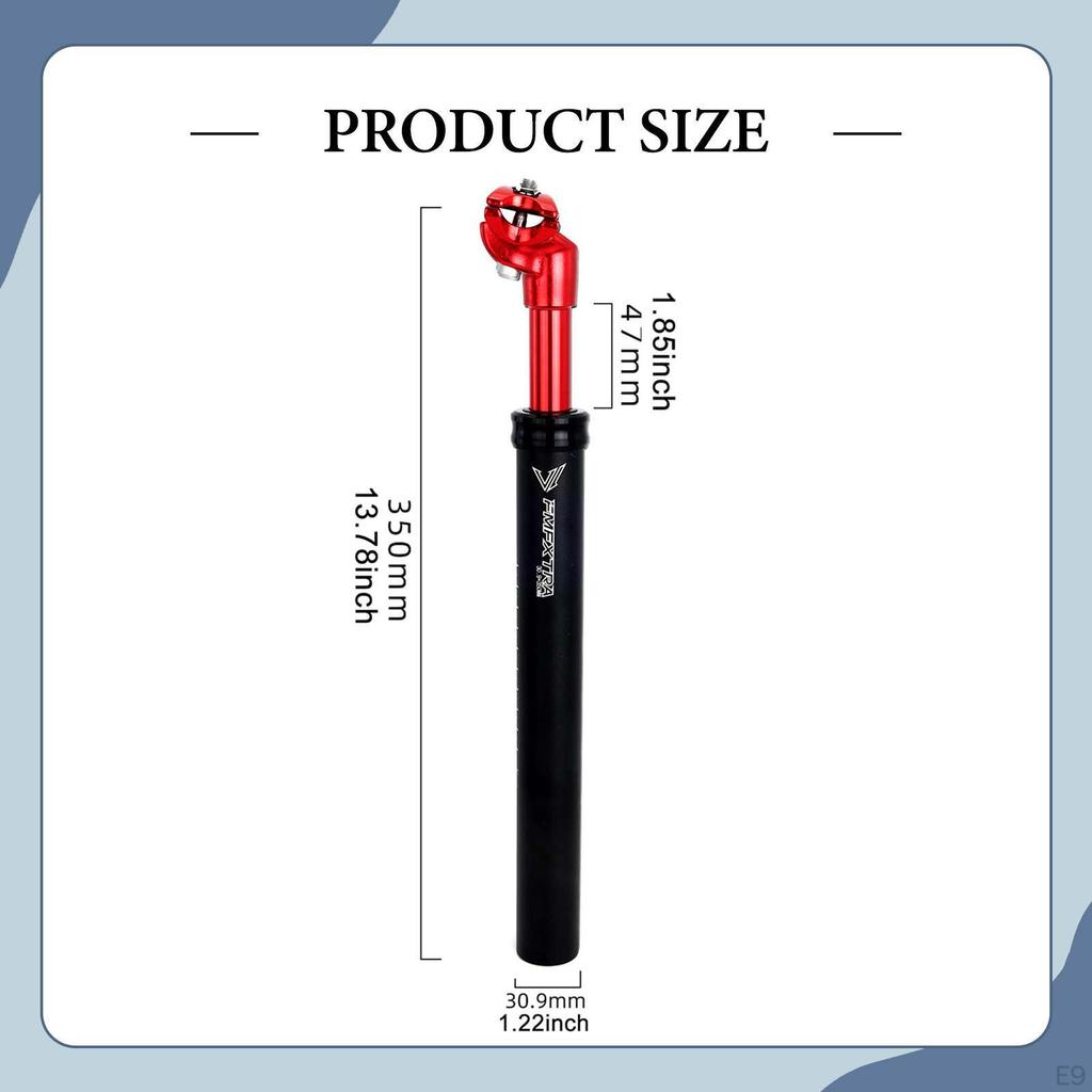 Bike Suspension Seat Post Adjustable 13.78inch Accessory Shock Absorber Damper Replacement for