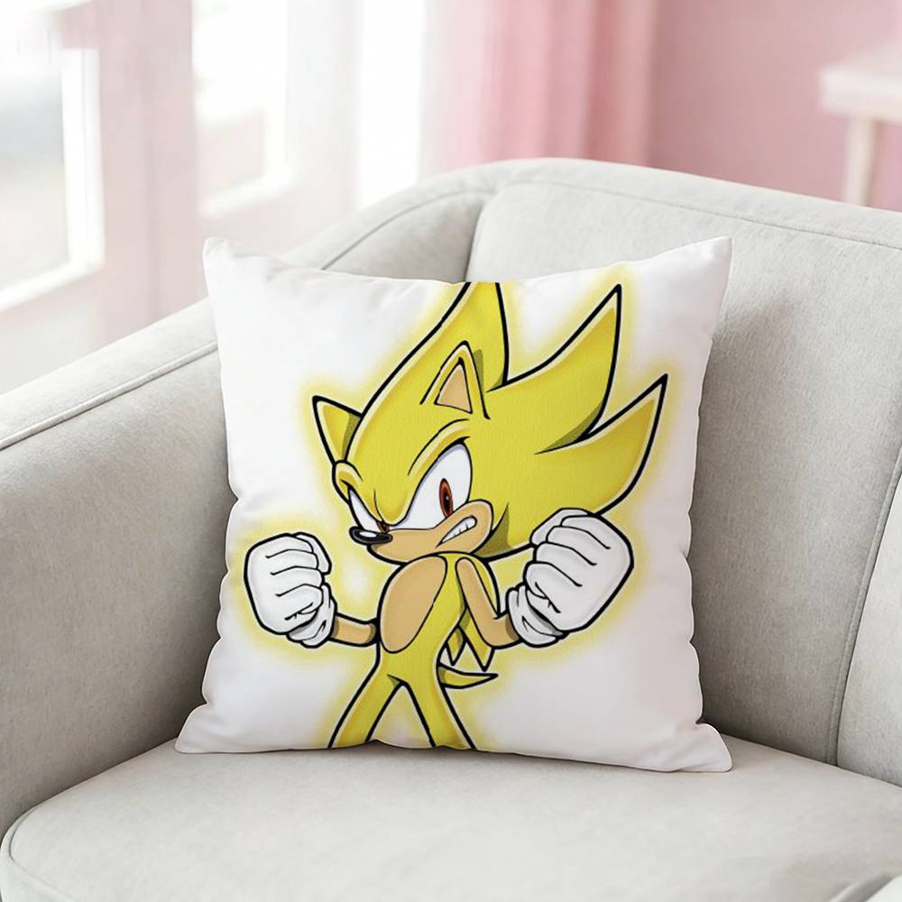 SSuper SSonics the HHedgehog Pillow Case for Sofa Living Room Home office Decor Protective Cover