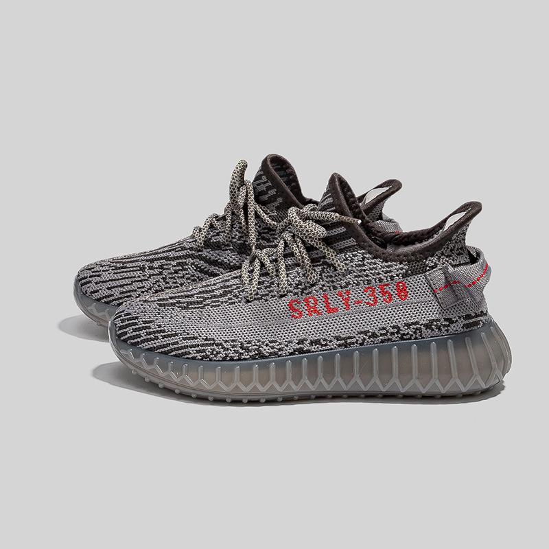 Pantofi de cuplu pantofi de cocos fund de popcorn adidași tricotati cu musca pantofi de alergare casual versatili noi pentru femei 2025