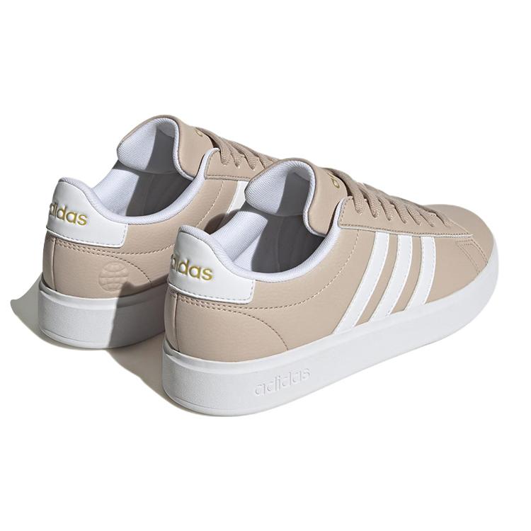 Adidas Grand Court Wonder Taupe Cloud White Gold Metallic Women's HP2538