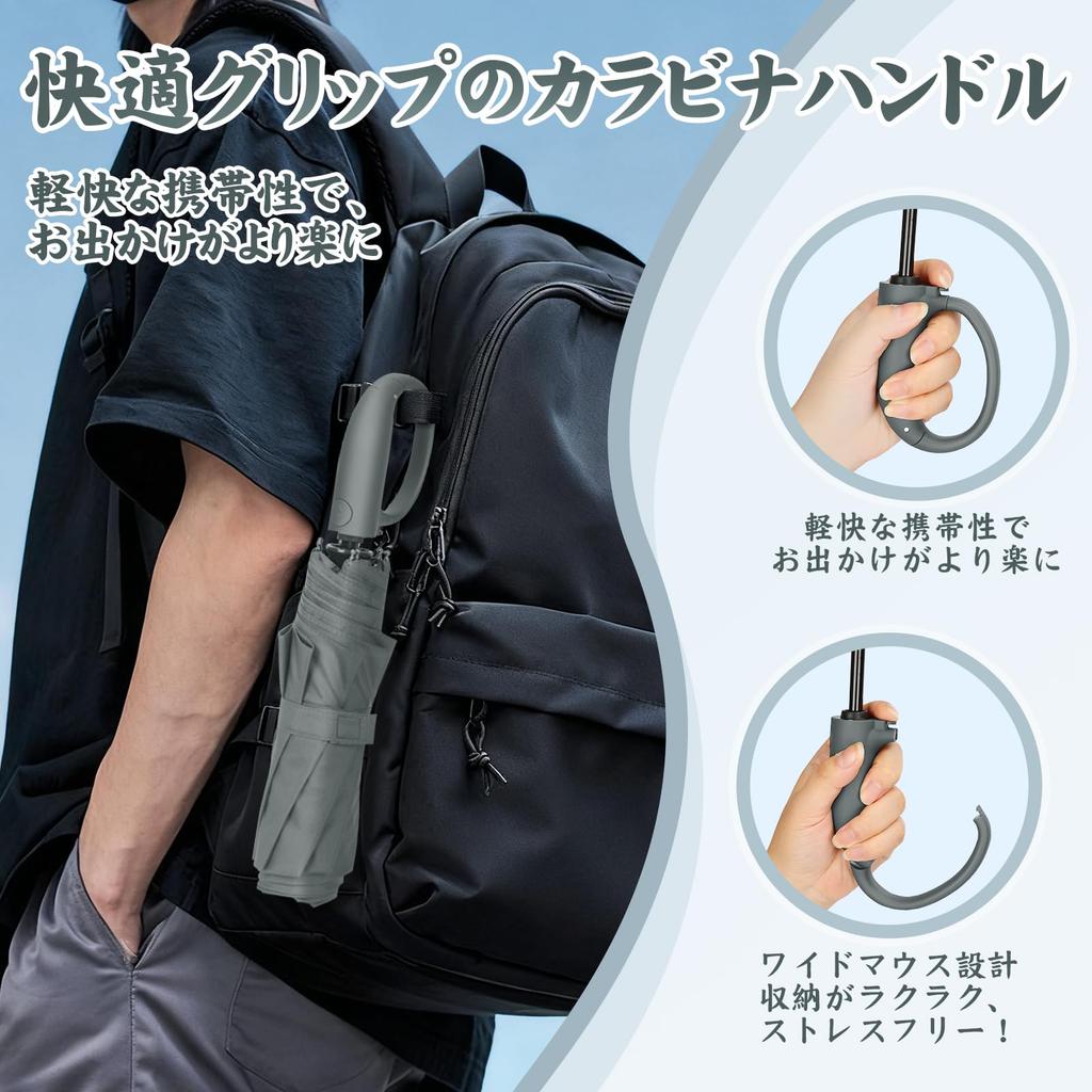ZOMAKE Folding Automatic 8 Suitable for Rain and Sunny Rainy with Storage Bag Umbrella, One-Touch Open/Close, Ribs, Water-Repellent, Quick-Drying,
