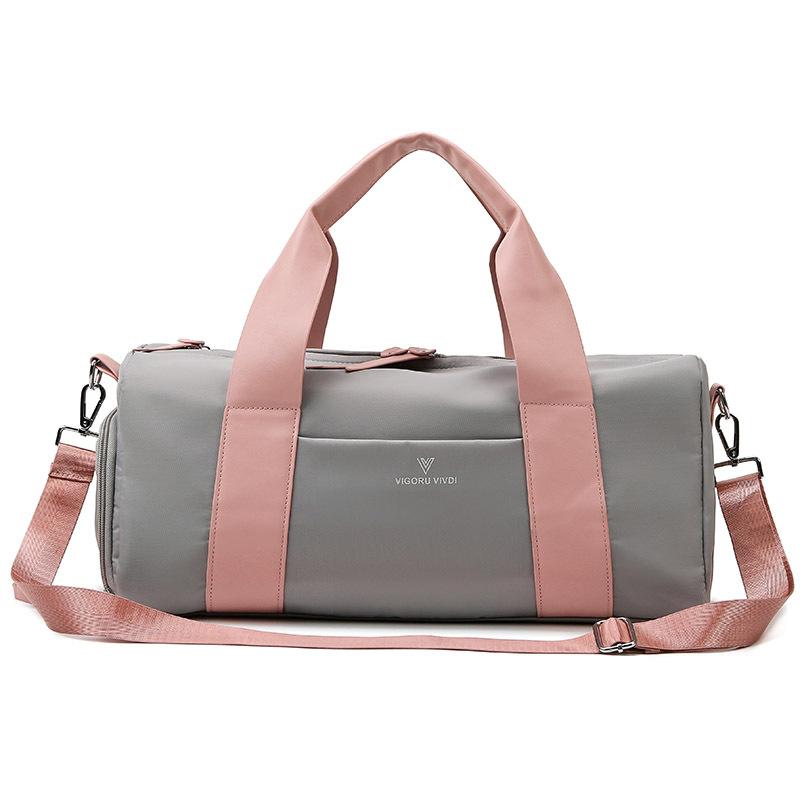 

Wet and Dry Yoga Gym Bag Women s Cylinder Portable Travel Bag Independent Shoe Light Storage Bag