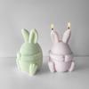 Face-less Rabbit Candle Mold Diy Cover Your Eyes Mouth and Ears Rabbit Aromatherapy Candle Gypsum Incense Stone Mold