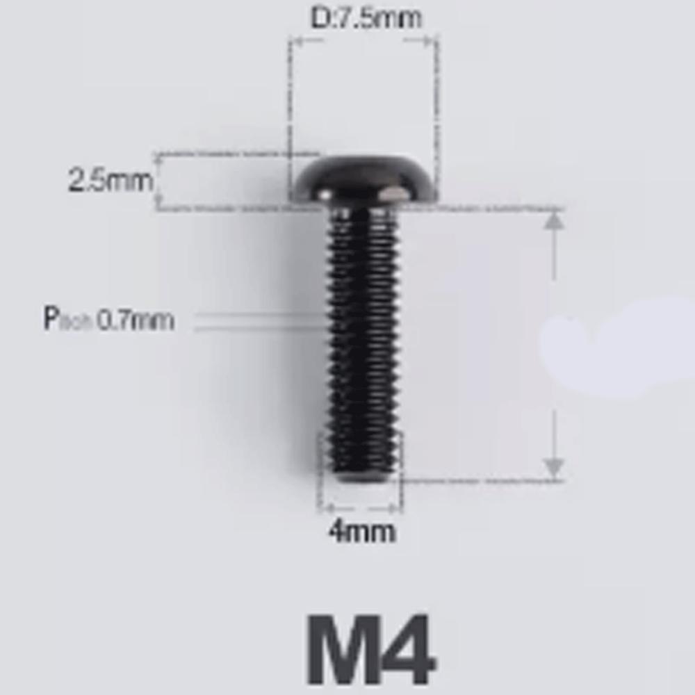 Multiple Color M4 x 6 8 10 12 16 18 20 25mm GR5 Titanium Alloy TC4 Mushroom T20 Torx Head Screw Bolt For Road bike