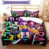 3pcs KPop Demon Hunters Bedding Set Duvet Cover Closure Includes 1 Duvet Cover & 2 Pillowcases, Soft and Comfortable for All Seasons.