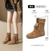Boxing Martin boots new autumn flat Maillard brown medium tube German training short boots
