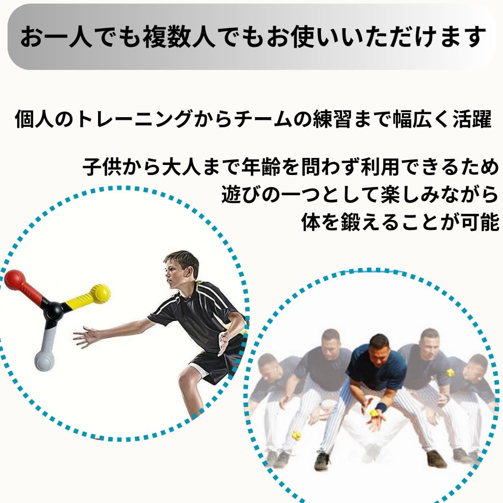 Qiix Reaction Balls, Reflex Training, Leveled Difficulty Levels, Storage Bag Included (Stick + 4 Balls)